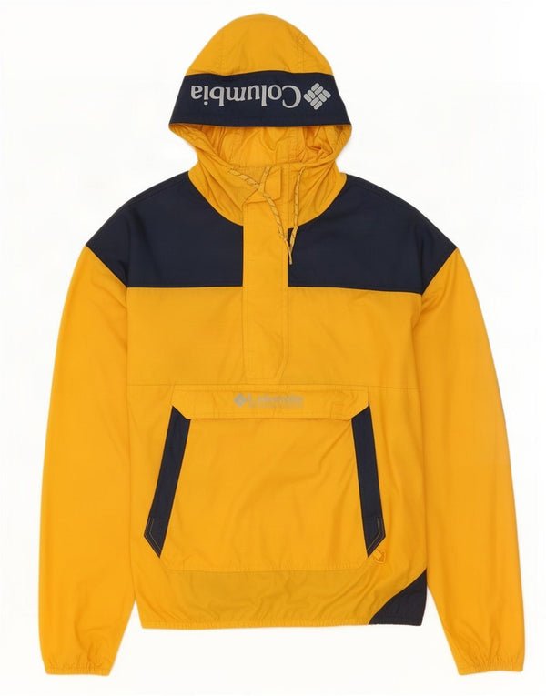 Jaqueta de chuva masculina com capuz Columbia UK 42 XL amarelo colorblock