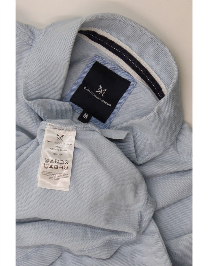Camisa polo masculina Crew Clothing algodão azul médio