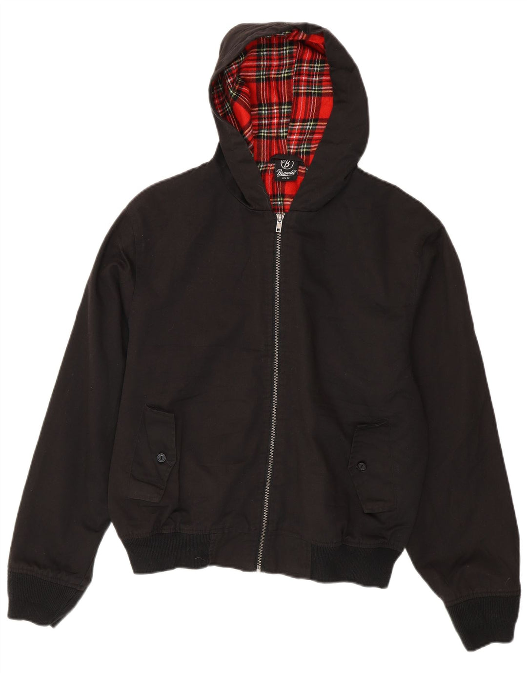 Jaqueta bomber masculina com capuz BRANDIT UK 38 poliéster preto médio