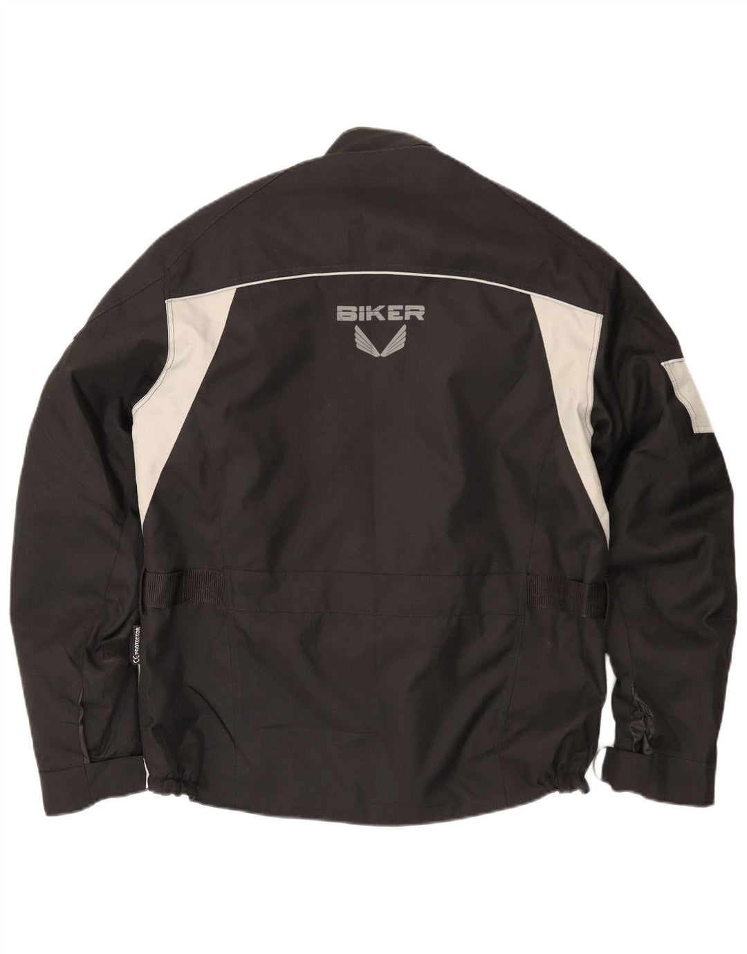 Jaqueta masculina de motociclista tamanho 50 poliéster colorblock preto médio
