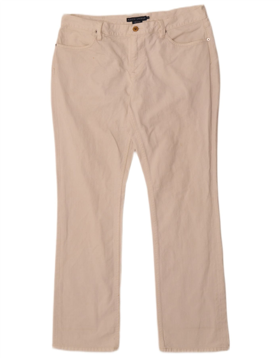 Jeans retos femininos RALPH LAUREN W32 L31 algodão branco