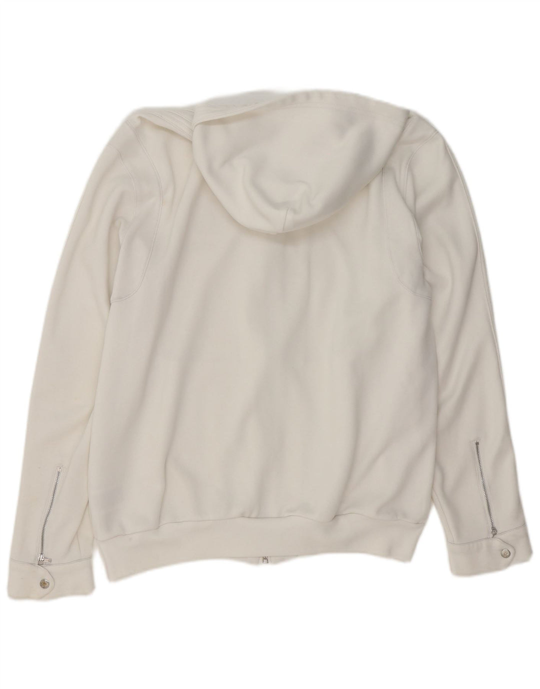 Adidas Mens Zip Hoodie Sweater XL Branco Poliéster