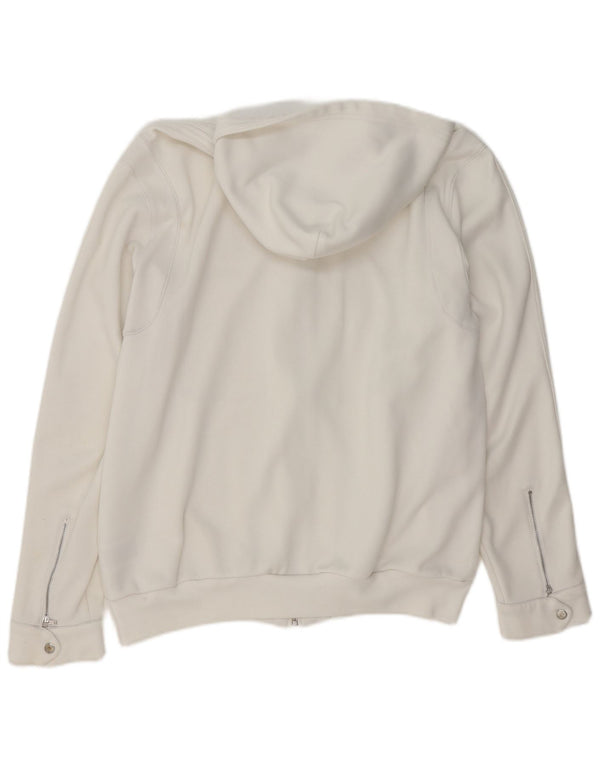 Adidas Mens Zip Hoodie Sweater XL Branco Poliéster