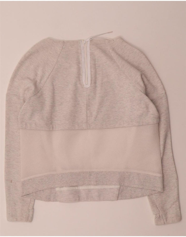 Moletom feminino Nike UK 16 grande algodão manchado cinza