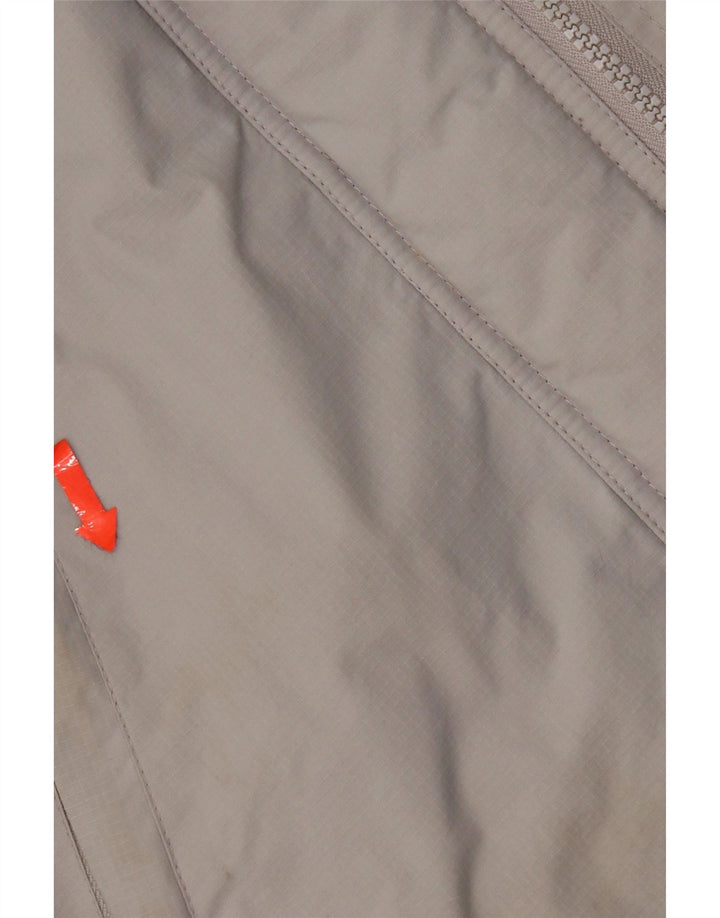 Jaqueta corta-vento feminina Superdry com capuz Reino Unido 16 grande cinza nylon