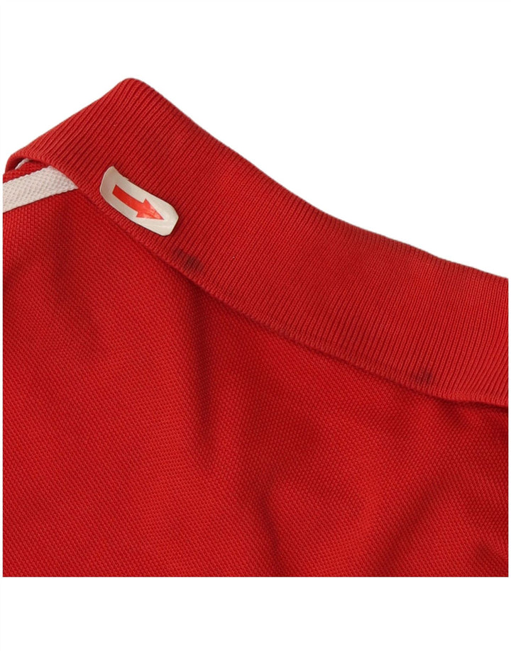 Camisa polo masculina Adidas grande algodão vermelho