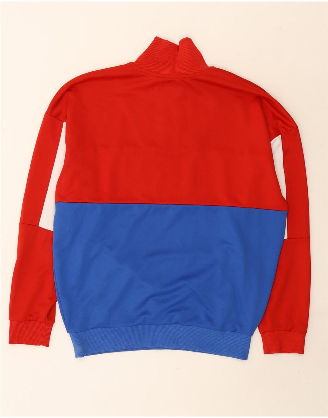 Moletom masculino ZARA com zíper e gola em bloco colorido médio multicolorido