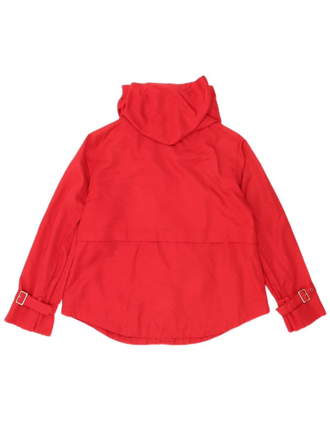 Jaqueta bomber com capuz feminino Zara UK 14 poliéster vermelho médio