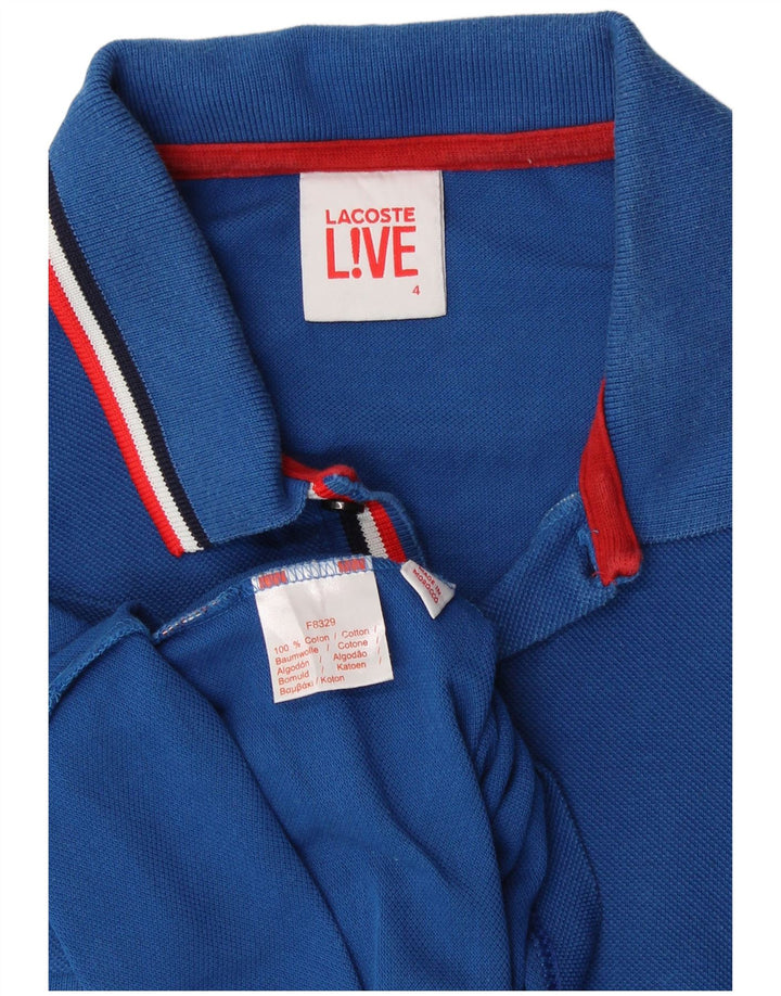 Camisa polo masculina LACOSTE tamanho 4 algodão azul médio