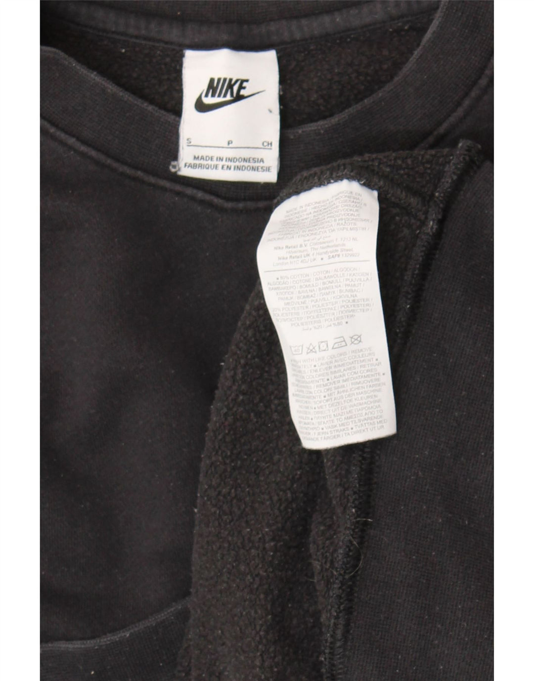 Nike moletom masculino jumper pequeno algodão preto