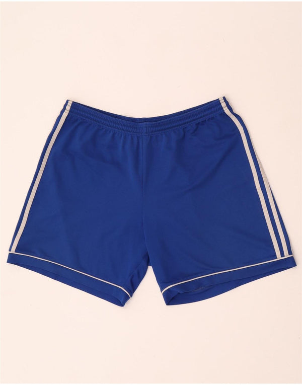 Shorts esportivos masculinos Adidas grande poliéster azul
