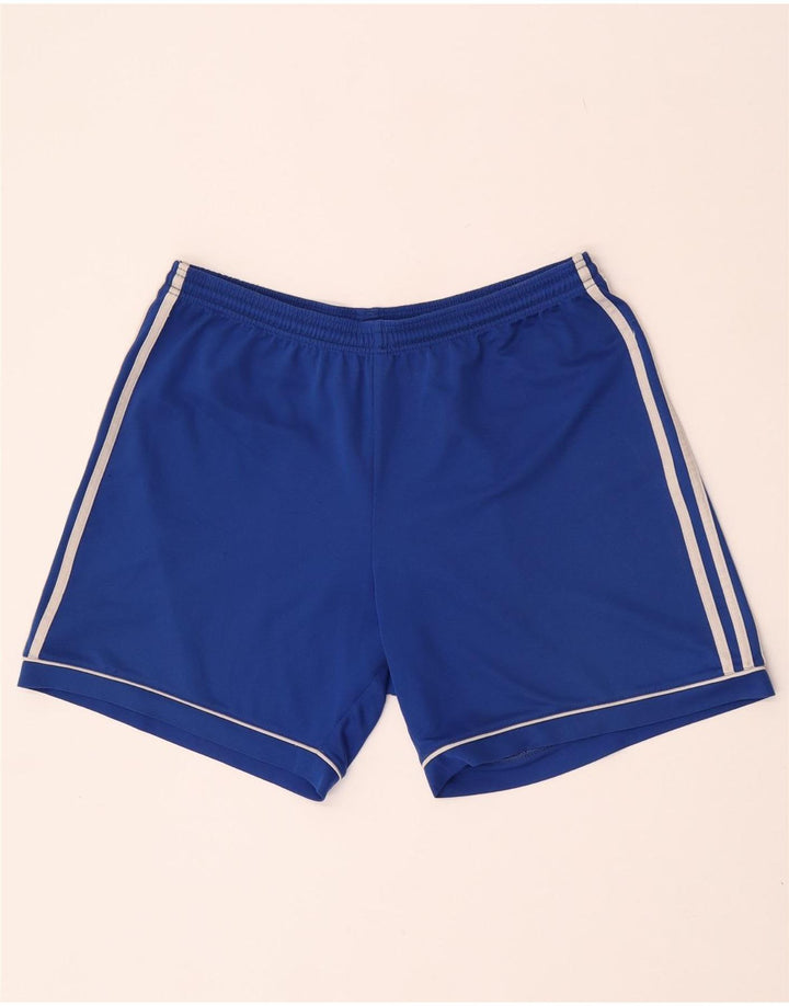 Shorts esportivos masculinos Adidas grande poliéster azul