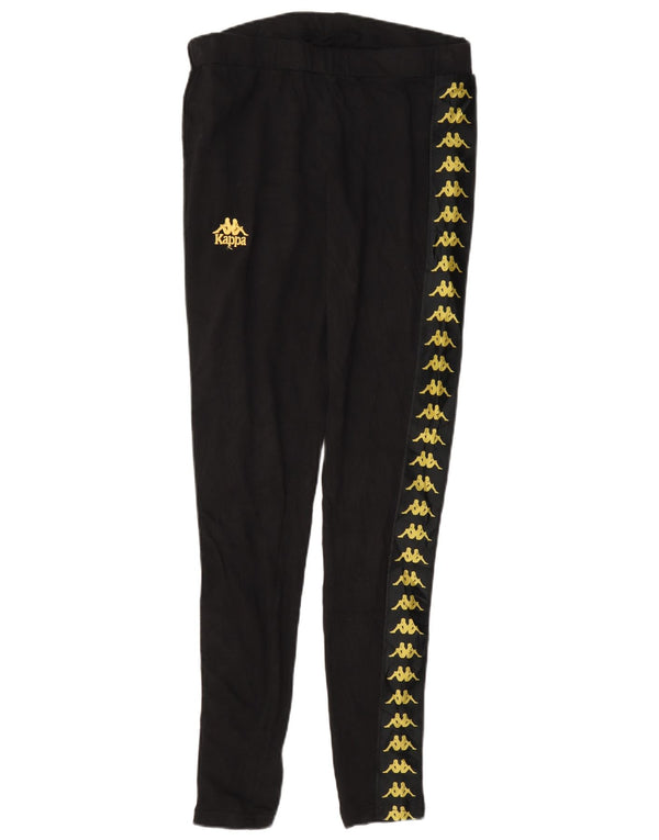 Leggings gráficas femininas Kappa UK 14 grande algodão preto