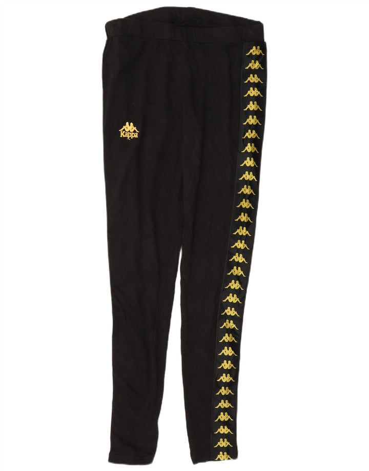 Leggings gráficas femininas Kappa UK 14 grande algodão preto