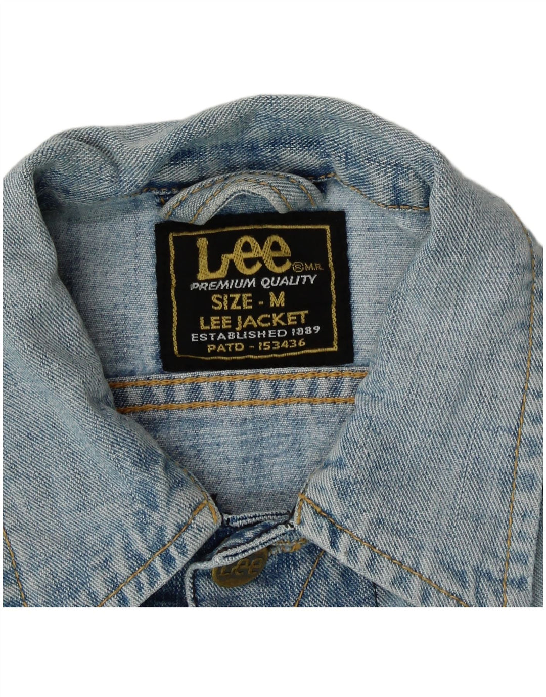 Jaqueta jeans feminina Lee UK 12 algodão azul médio