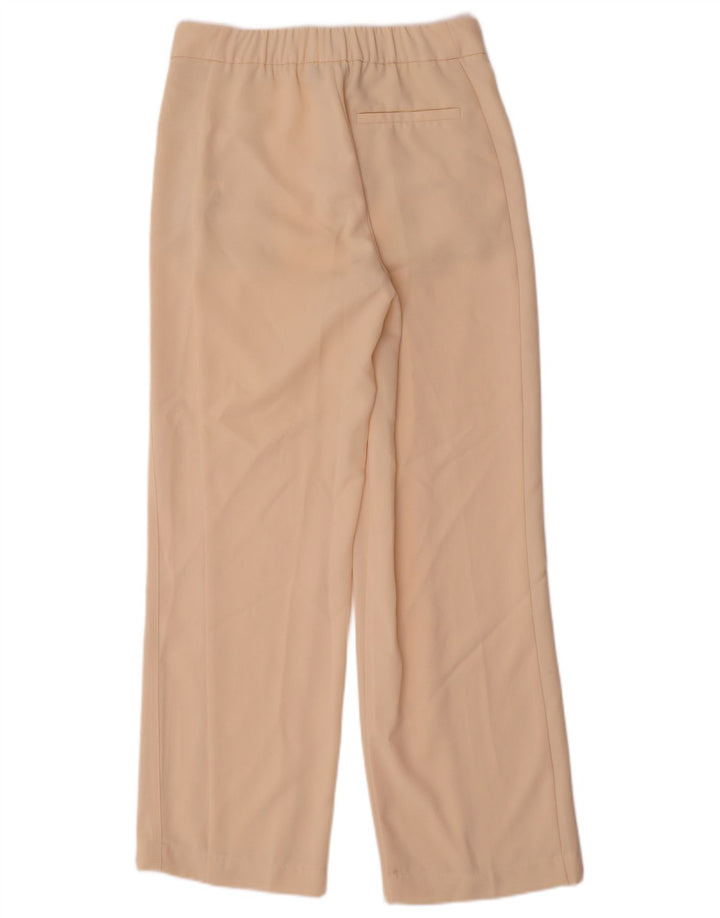 Calça Chino Reta Feminina REISS UK 8 Pequena W30 L30 Poliéster Bege