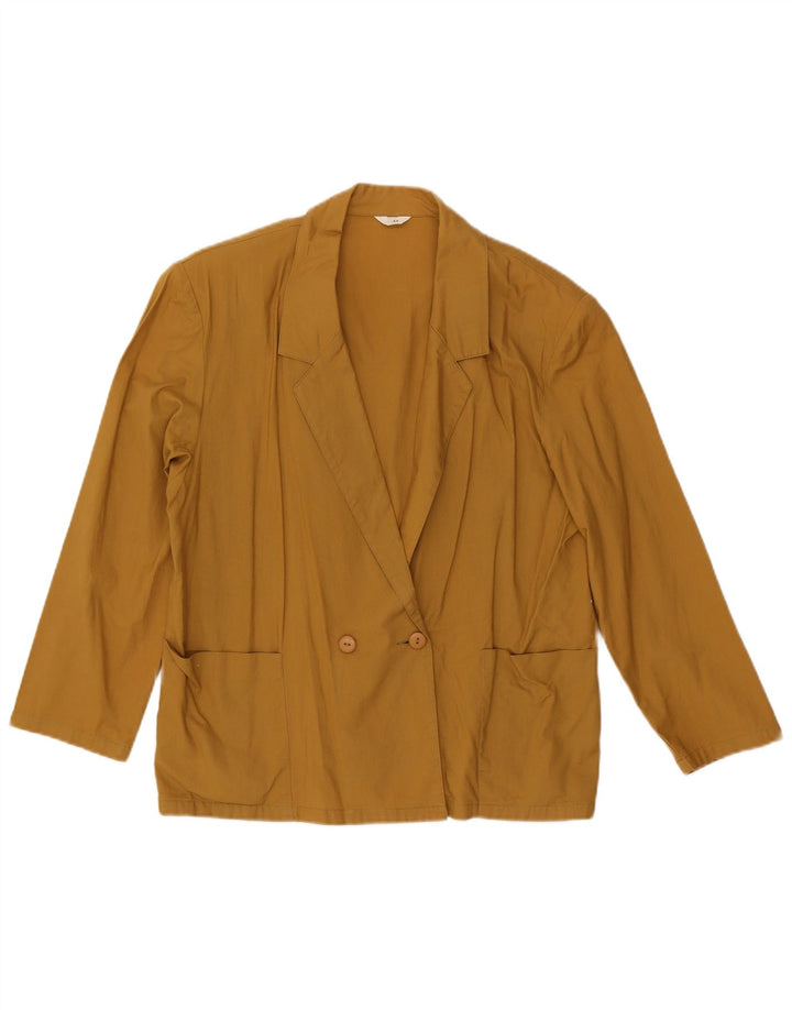 Jaqueta blazer feminina C&A com peito duplo EU 44 XL algodão amarelo