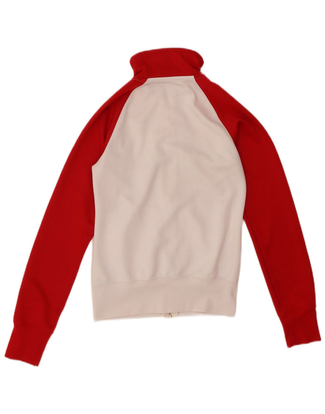 NIKE Womens Tracksuit Top Jacket UK 6 XS Branco Colourblock Poliéster