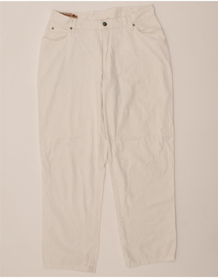 MARLBORO CLASSICS Womens Tapered Casual Trousers W34 L28 White Vintage Marlboro Classics and Second-Hand Marlboro Classics from Messina Hembry 