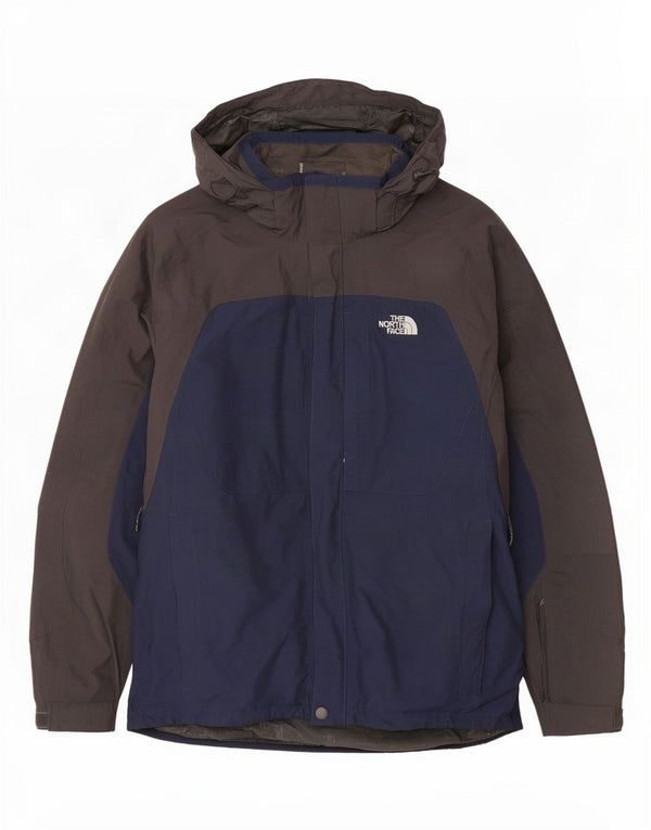Jaqueta de chuva masculina com capuz The North Face UK 42 XL azul marinho colorblock