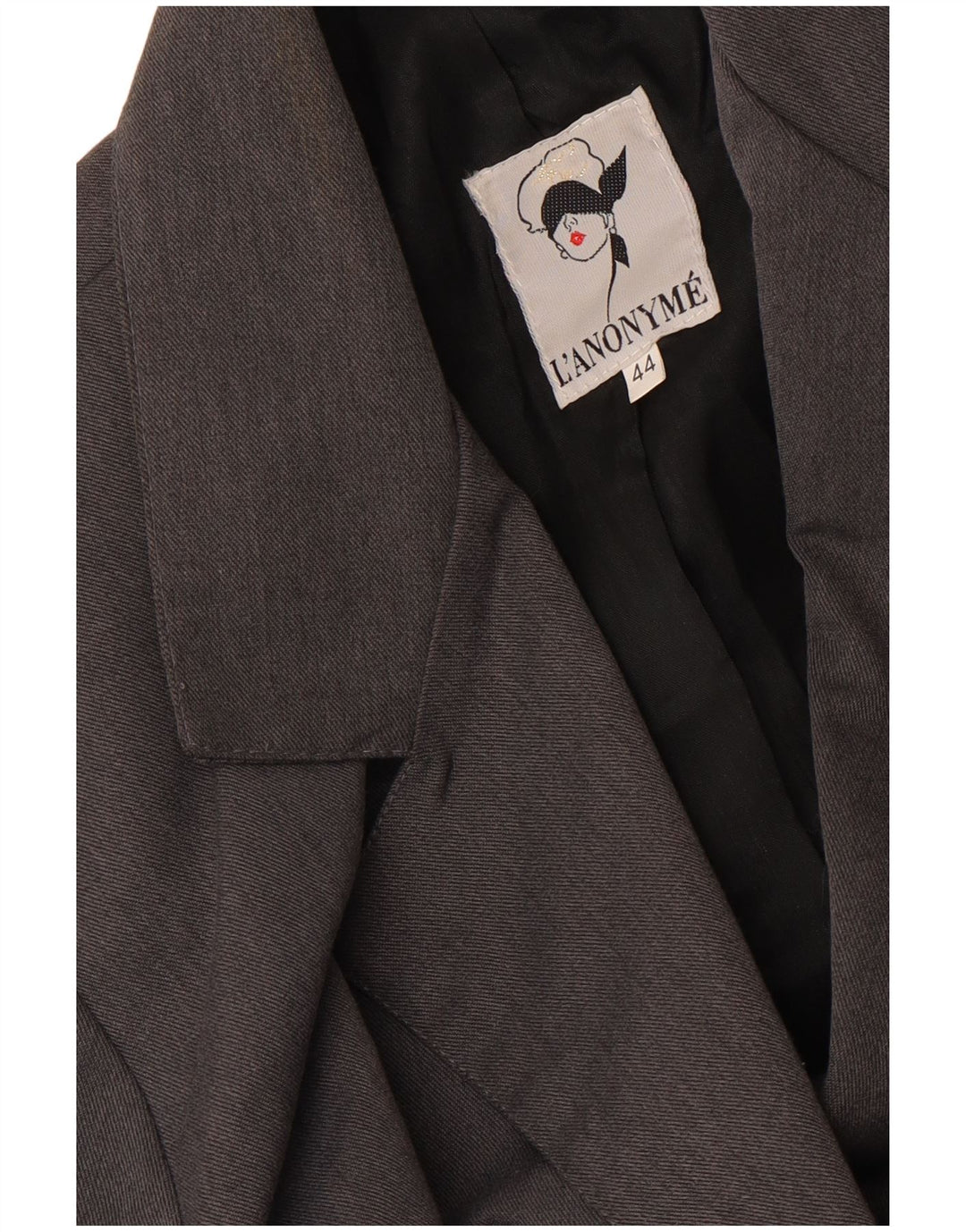 Jaqueta blazer feminina vintage com peito duplo IT 44 cinza médio