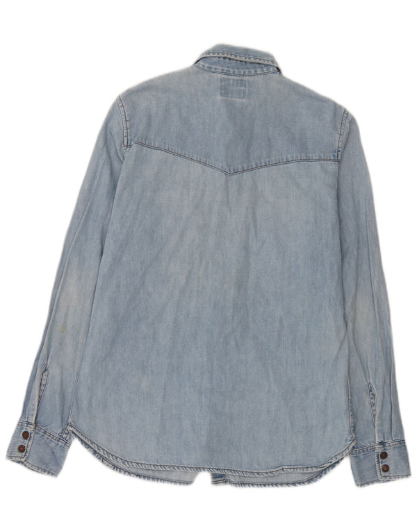 Camisa jeans masculina Levi's grande algodão azul