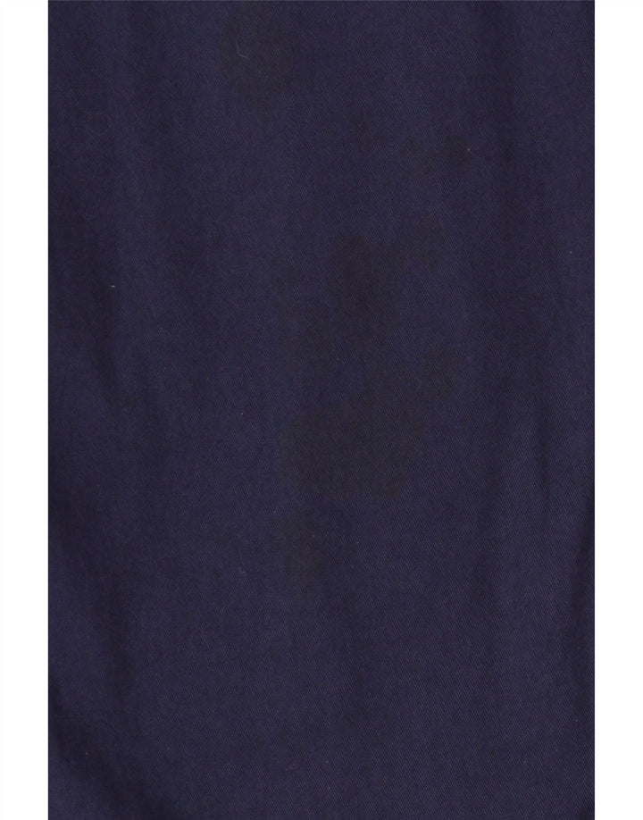 Jaqueta blazer masculina Zip com 2 botões e manga 3/4 Reino Unido 42 XL azul marinho algodão