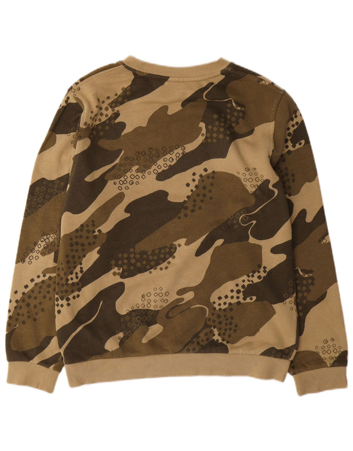 Moletom Nike Meninos Jumper 13-14 Anos XL Cáqui Camuflado Algodão