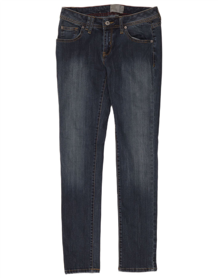 Jeans skinny feminino de banco W28 L32 algodão azul marinho