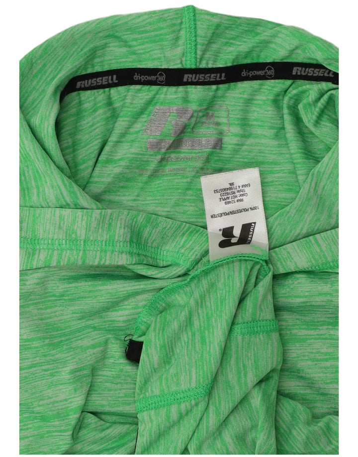 RUSSELL ATLÉTICO Masculino Dri-Power Hoodie Jumper Reino Unido 38/40 Verde Médio