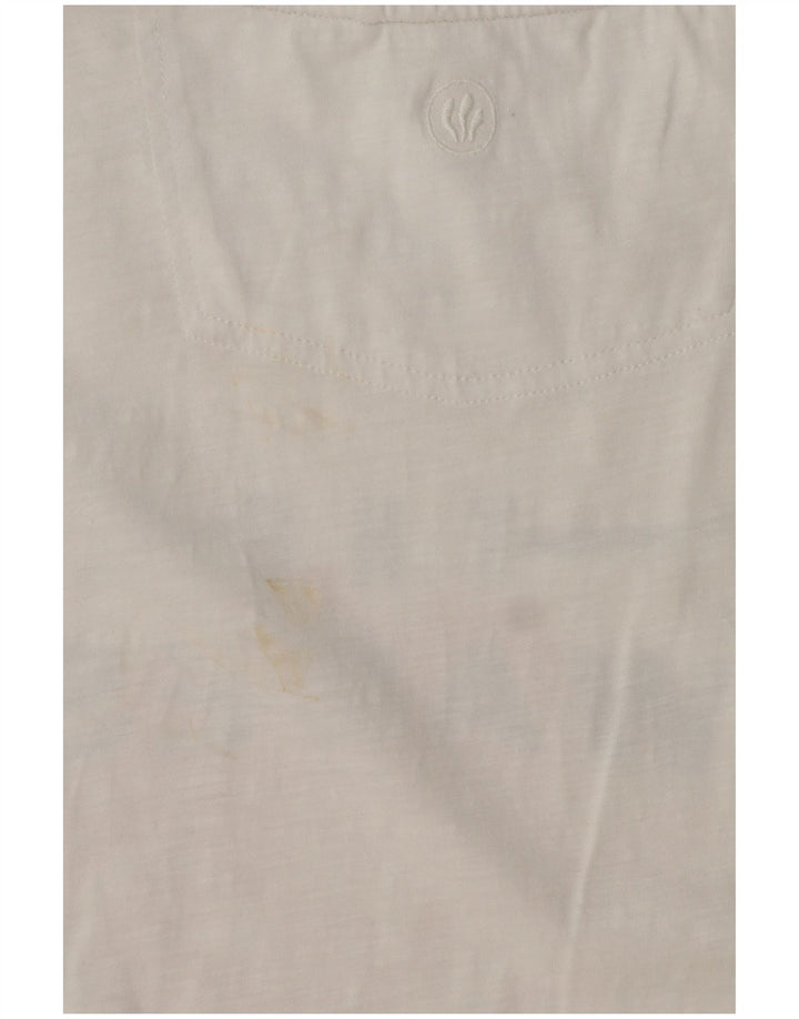Camiseta gráfica masculina Fat Face Top grande de algodão branco