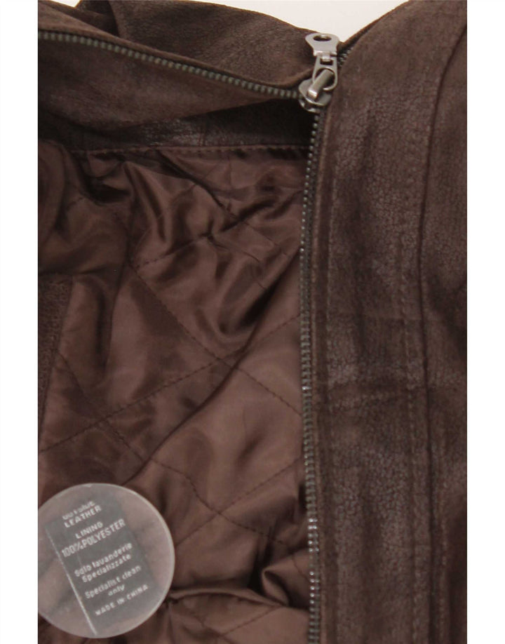 Jaqueta de couro militar masculina Bata and More IT 54 2XL marrom