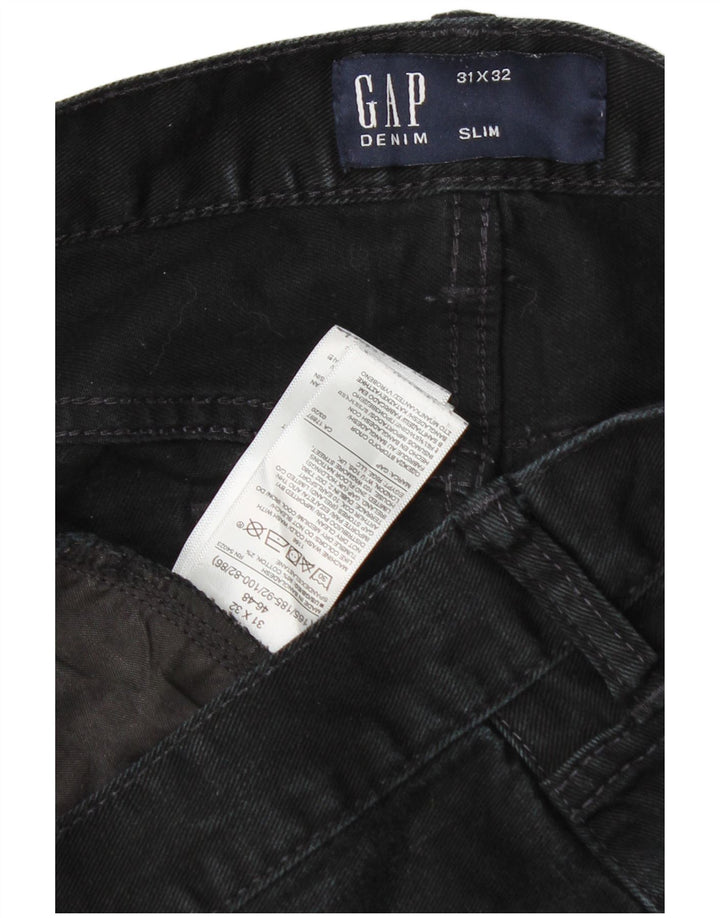 Calça Jeans Slim Masculina GAP W31 L32 Algodão Preto
