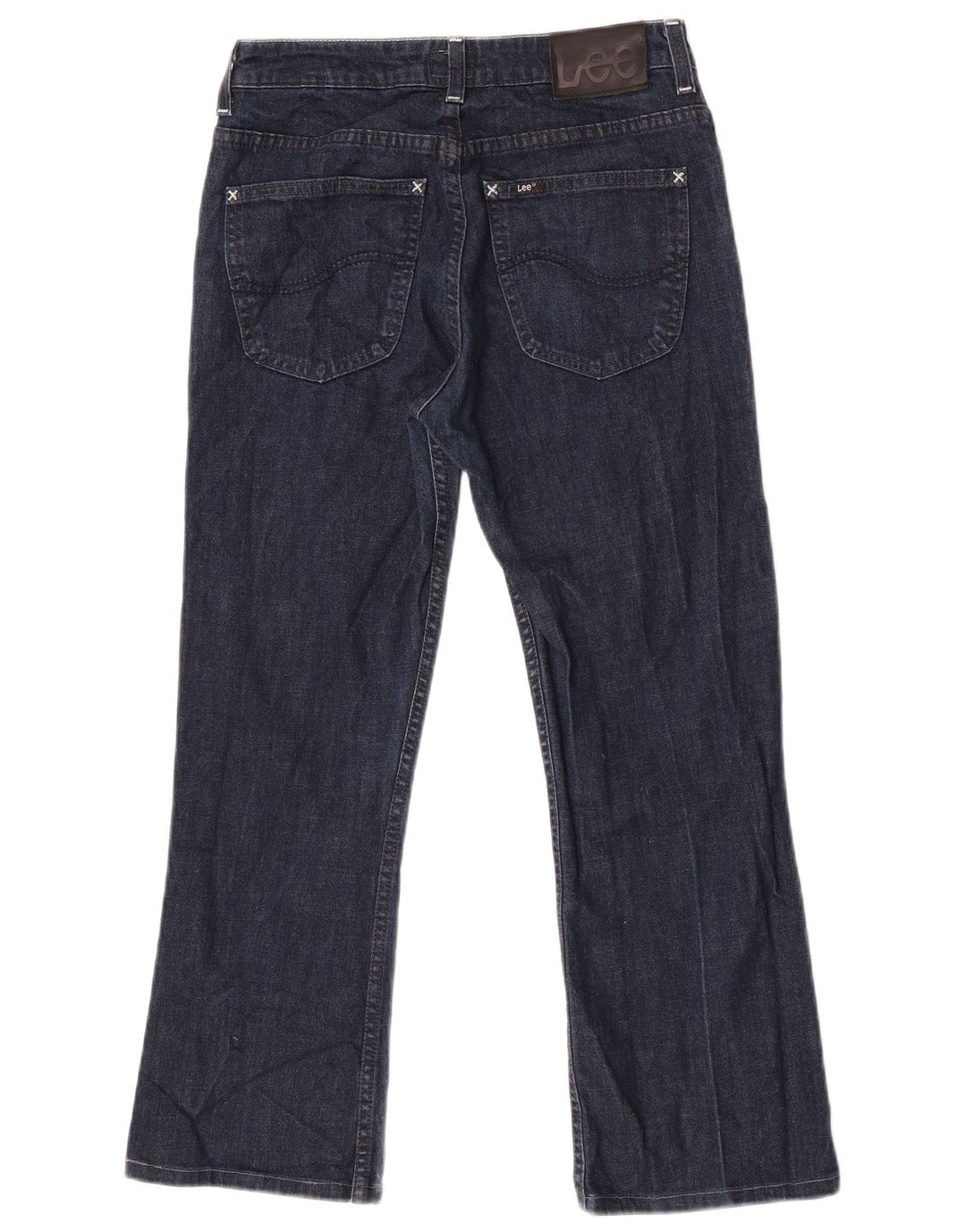 Lee Womens Cameron Straight Jeans W30 L33 Azul Marinho Algodão