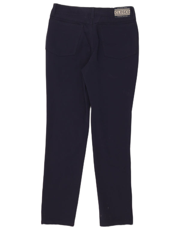 Calça Casual Slim Masculina Fechada W30 L30 Poliamida Azul Marinho