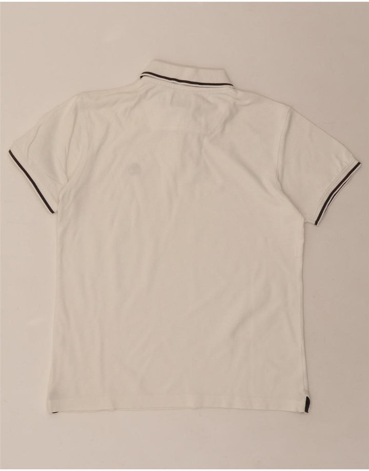 TIMBERLAND Mens Regular Fit Polo Shirt Small White Vintage Timberland and Second-Hand Timberland from Messina Hembry 