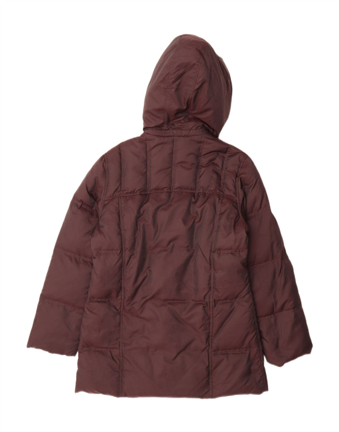 Casaco acolchoado com capuz feminino Fila UK 14 médio marrom poliamida
