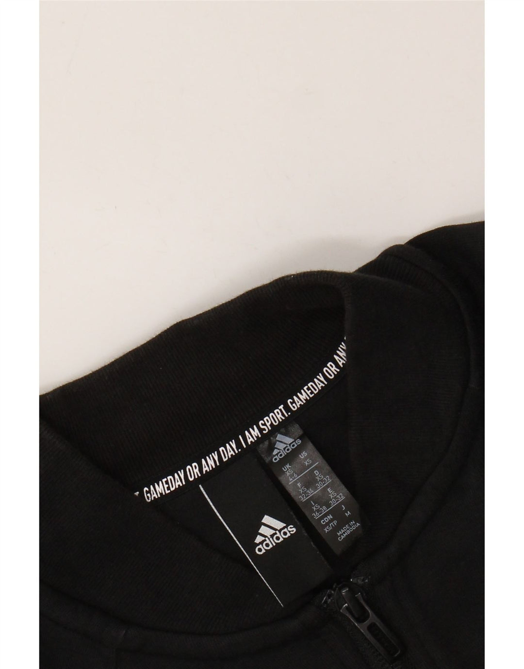ADIDAS Womens Crop Tracksuit Top Jacket UK 4/6 XS Preto