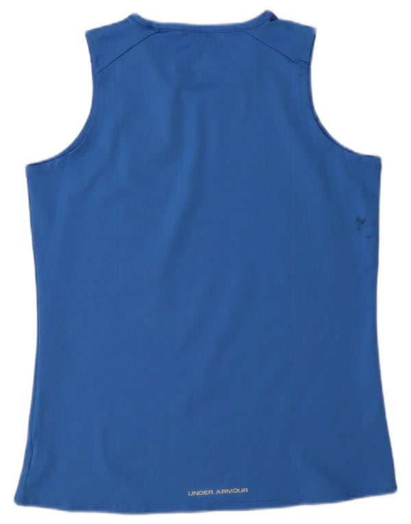 Colete gráfico feminino Under Armour Heat Gear Top UK 14 azul médio