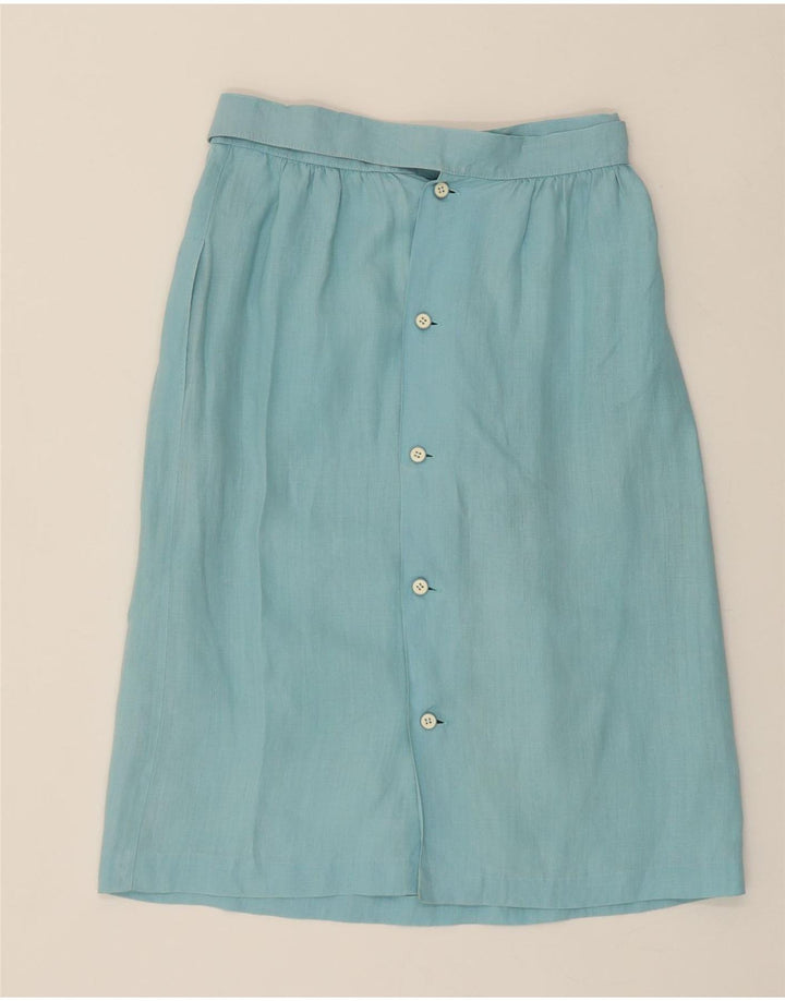 VINTAGE Womens Straight Skirt W28 Medium Blue Vintage Vintage and Second-Hand Vintage from Messina Hembry 