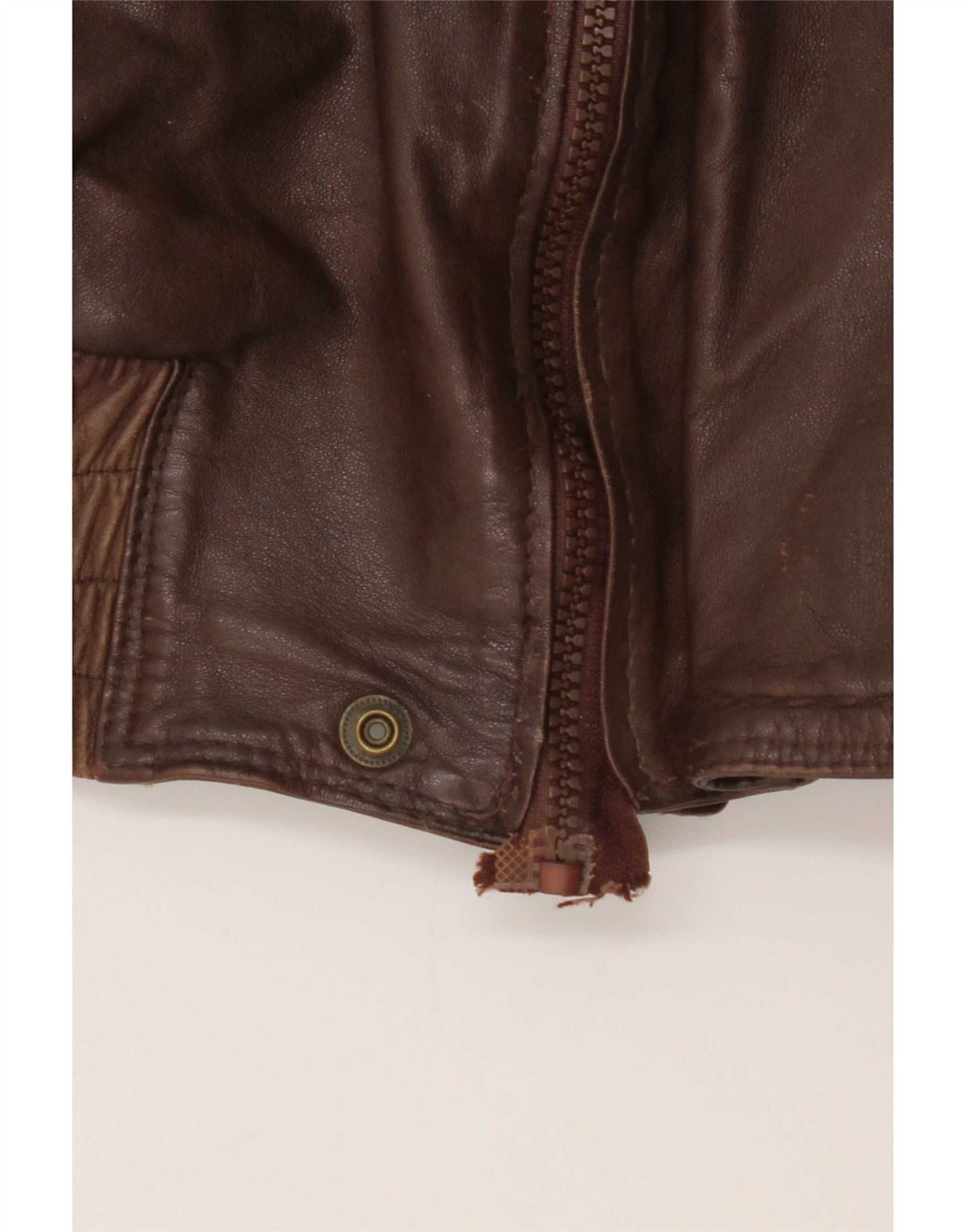 Jaqueta de couro masculina vintage UK 38 marrom médio