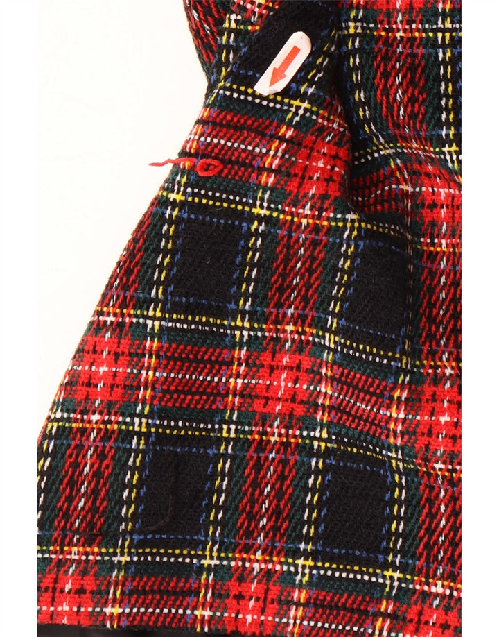 Jaqueta blazer feminina de 4 botões Sag Harbor Reino Unido 12 xadrez médio multicolorido