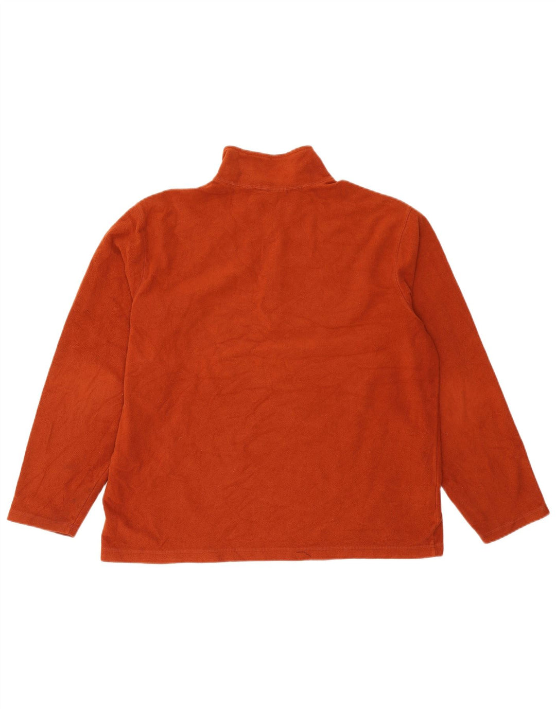 EDDIE BAUER Suéter masculino de lã com zíper e gola grande poliéster laranja