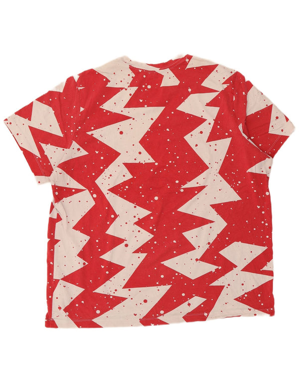 Camiseta masculina Jordan Top XL algodão geométrico vermelho
