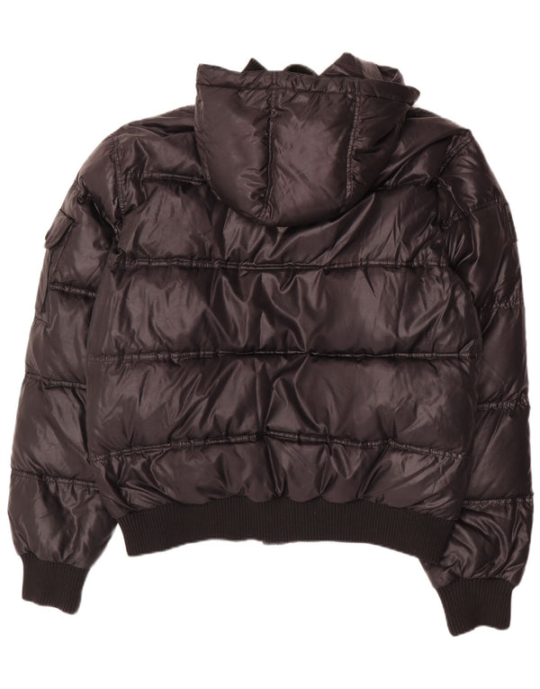 Jaqueta masculina acolchoada com capuz BOMBOOGIE UK 44 2XL poliéster preto