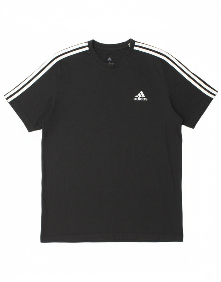 Camiseta masculina Adidas grande algodão preto