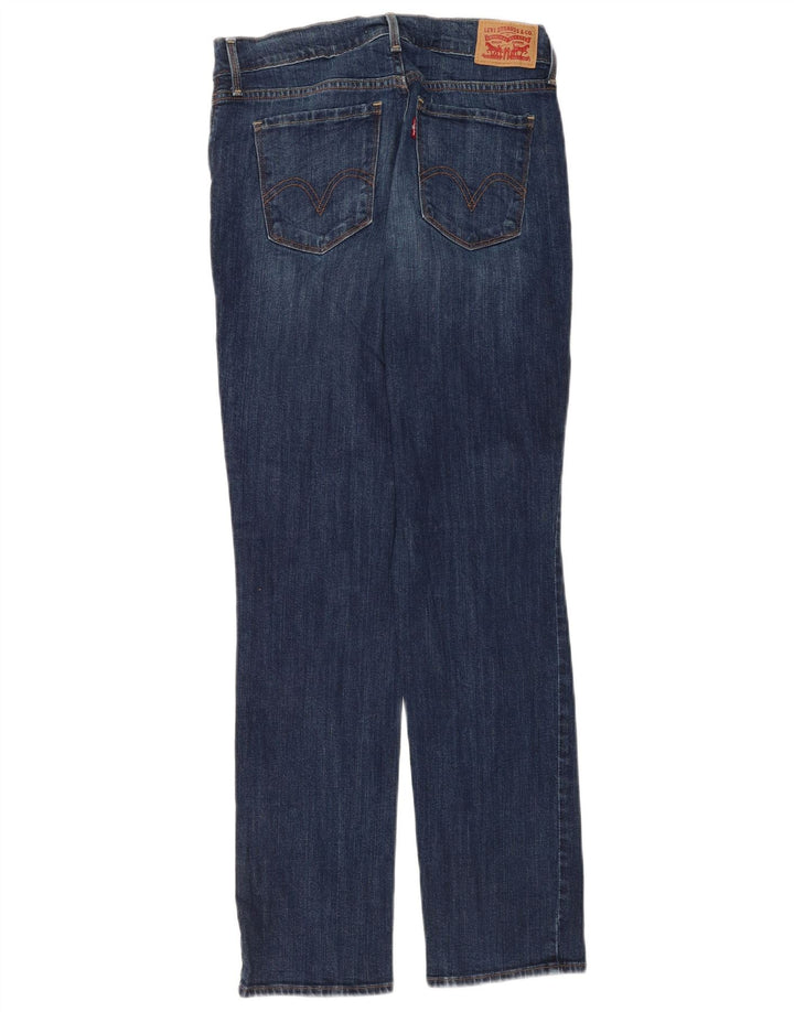 Calça jeans feminina Levi's 505 Straight W28 L32 azul algodão