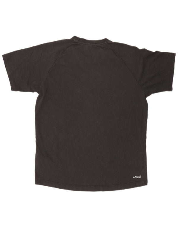 Adidas Mens Climalite Camiseta Top Médio Algodão Preto