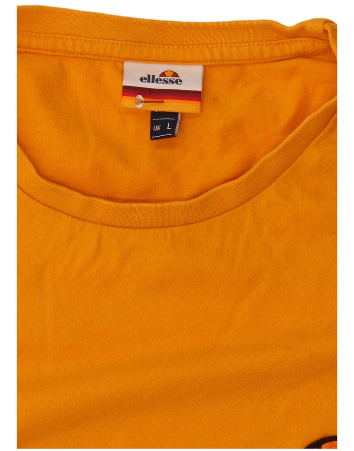 Camiseta masculina Ellesse Top grande bloco colorido amarelo