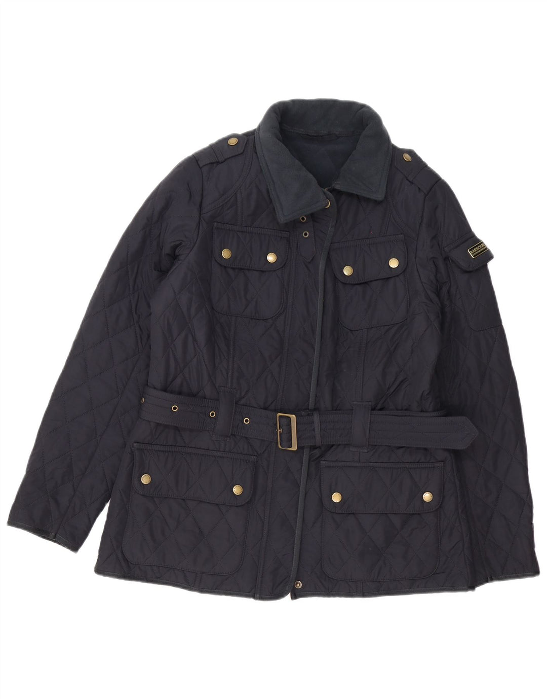 Jaqueta acolchoada feminina Barbour UK 14 grande azul marinho